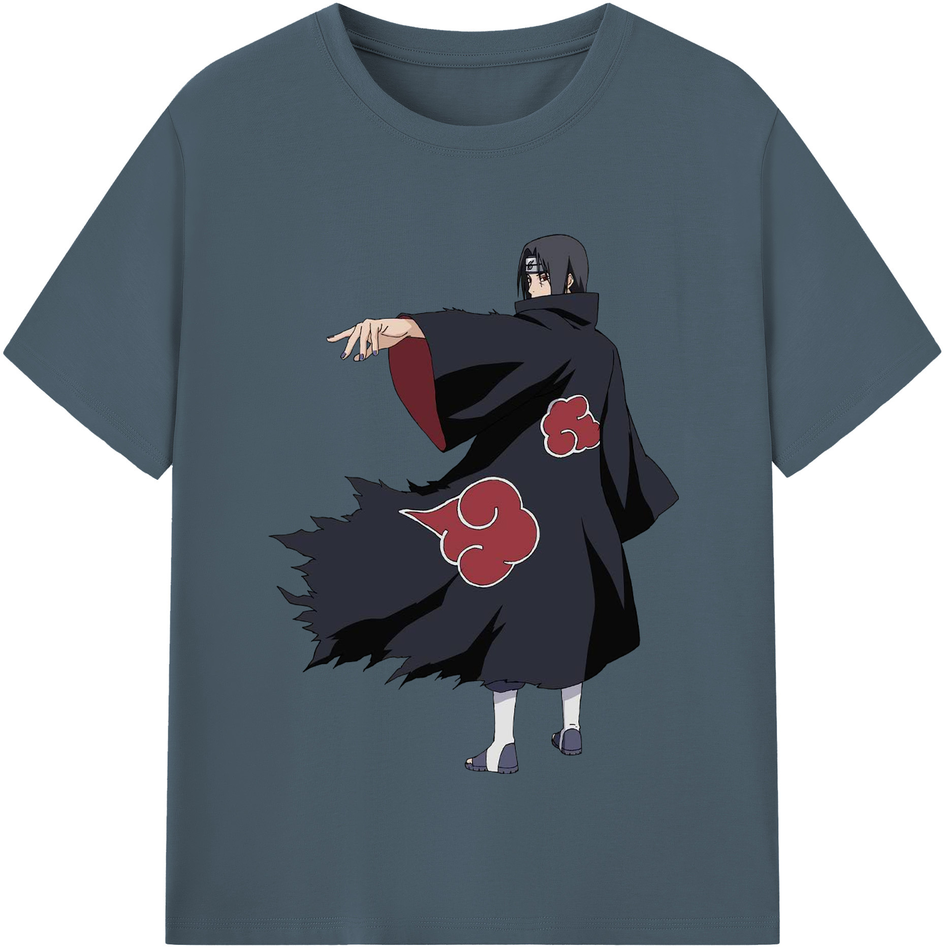 （画像用） NARUTO -ナルト- うちは イタチ Uchiha Itachi 綿100％半袖Tシャツ（フロントプリント）